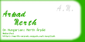 arpad merth business card